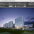 Modern High Rise Residential Buildings With Glass Facade In Urban Area And Green Surroundings