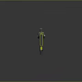 Modern Tactical Rifle With Camouflage Pattern Yellow Accents And Scope Attachment