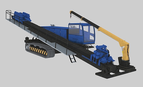 horizontal directional machinery engineering machinery concrete machinery horizontal directional drilling rig 3d model