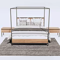 Double bed 3d model