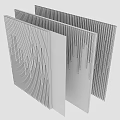 Modern Wooden Background Wall Design With Vertical Slats And Built-in Lights