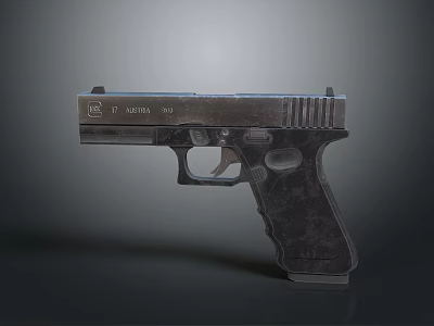 Detailed View Of Black 1911 Model Handgun With Metal Construction Classic Design And Textured Surface 3d model