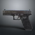 Detailed View Of Black 1911 Model Handgun With Metal Construction Classic Design And Textured Surface