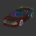 Sleek Dark Gray Sports Car With Aerodynamic Design Rear Wing And Alloy Wheels