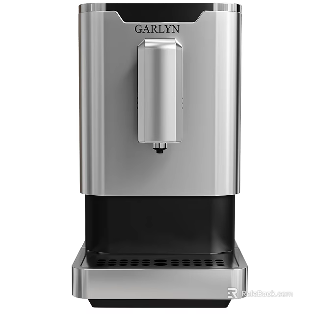 Modern Silver Stainless Steel Kitchen Appliance with Water Dispenser and Drip Tray for Home Kitchen Use 3d model 