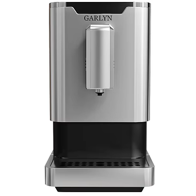 Modern Silver Stainless Steel Kitchen Appliance with Water Dispenser and Drip Tray for Home Kitchen Use 3d model