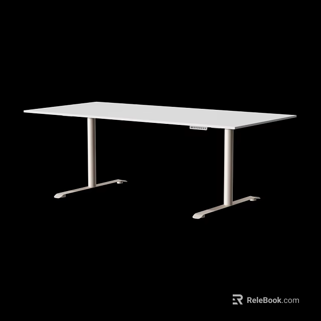 Modern White Table Design With Sleek Legs And Clean Surface 3d model