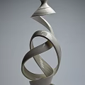 Modern Elegant Spiral Curved Decorative Ornament Sculpture Combination for Home Decor