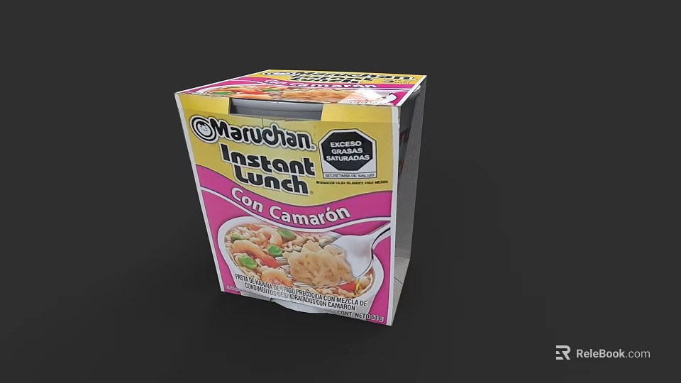 Manchan Instant Lunch with Shrimp Flavor Delicious Quick Convenient Meal 3d model 