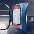 Futuristic Concept Car Interior Featuring Circular Cockpit Blue Seats And Transparent Design