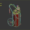 Portable Wheeled Gas Cylinder Apparatus With Hose And Control Valves