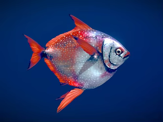 Modern Fish Moon Fish 3d model