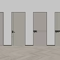 Modern Hinged Doors With Different Designs And Herringbone Wooden Floor Interior