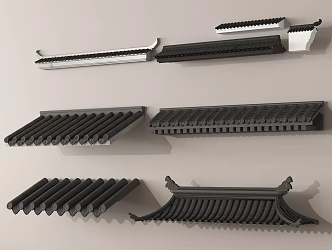 Chinese-style Ancient Building Roof Ancient Building Eaves Chinese-style Building Eaves Roof Tile Roof 3d model