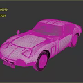 Classic Silver Two Door Sports Car With Sleek Retro Design And Reflective Surface
