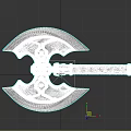 Axe Plate Axe Weapon Cold Weapon 3d model