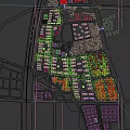 Aerial View Planning of Modern Urban Layout with Buildings Roads and Green Spaces