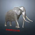 Realistic 3D Elephant Model With Detailed Skeleton Rigging And Animation 3d model