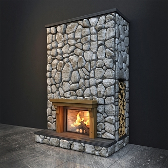 Fireplace 3d model