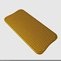 Yellow Rectangular Perforated Mat With Small Holes Surface Design