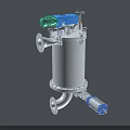 Industrial Self Cleaning Filter With Motorized Components And Pipe Connections
