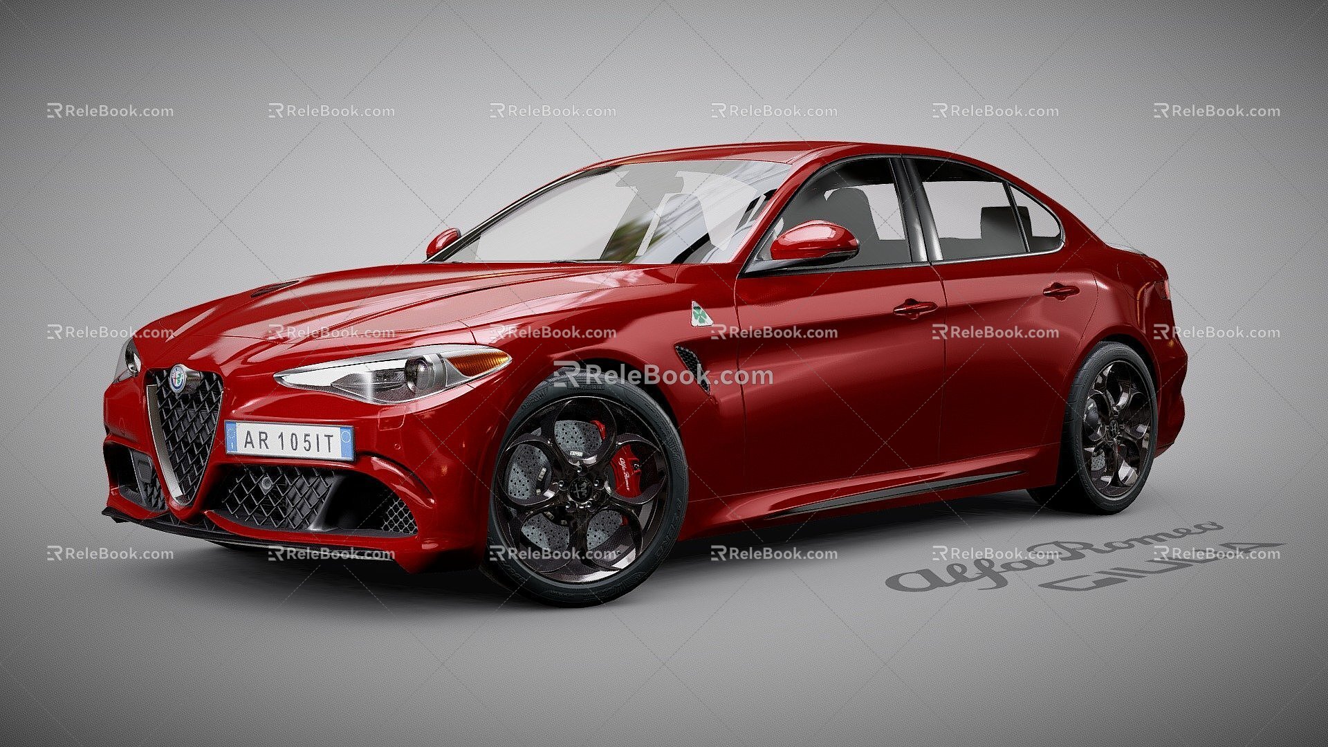 Car Alfa Romeo Giulia Quadrifoglio 3d model