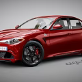 Red Sports Sedan With Black Alloy Wheels And Red Brake Calipers Front Grille Design