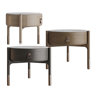 Italian Poliform bedside table combination 3d model