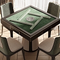 Modern Mahjong Table and Chair Mahjong Table and Chair Combination 3d model