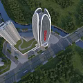Modern KASCO Office Building With Unique Twin Tower Design And Green Surroundings
