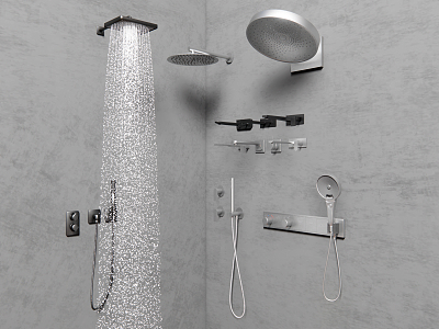 Modern shower hardware model