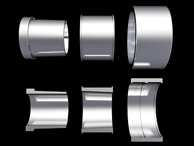Assorted Metal Hardware Tools With Cylindrical Sleeves And Bearing Components In Different Sizes 3d model
