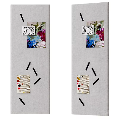 Creative Photo Wall Decor With Colorful Floral Photos Handwritten Notes And Stickers 3d model