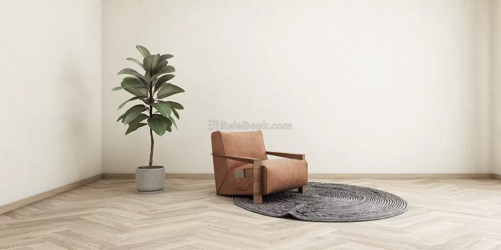Modern Single Sofa Simple and Fresh 3d model
