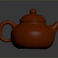 Red Ceramic Teapot Home Furniture With Lid Handle And Spout Design