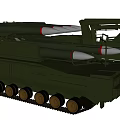 Vehicle-mounted rocket launcher rocket launcher system rocket launcher 3d model