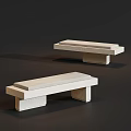 Modern Minimalist Stacked Design Concrete Stool For Outdoor Courtyard And Public Rest Areas