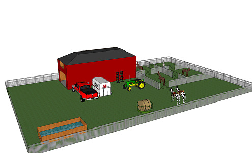 The Modern Farm 3d model