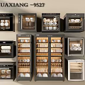 Modern Black And Silver Kitchen Appliances With Tableware Storage For Dishes And Cups