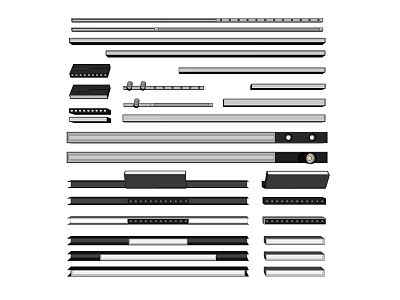 Modern spotlight line lamp combination 3d model Modern spotlight line lamp combination 3d model