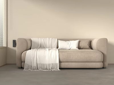 Modern fabric double sofa 3d model