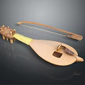 Traditional String Musical Instrument With Wooden Body Strings And Bow