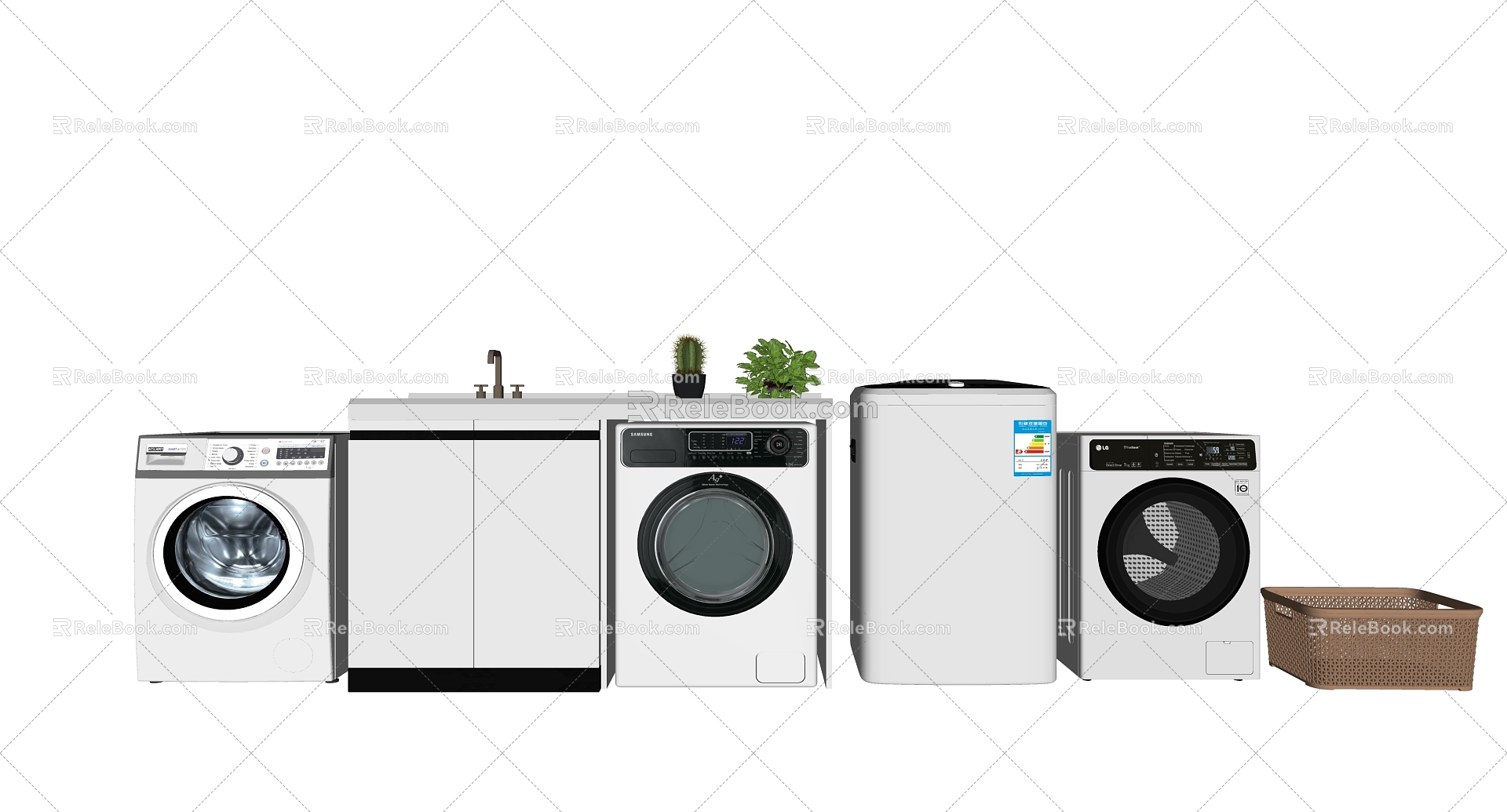 Modern washing machine washing machine sink combination model