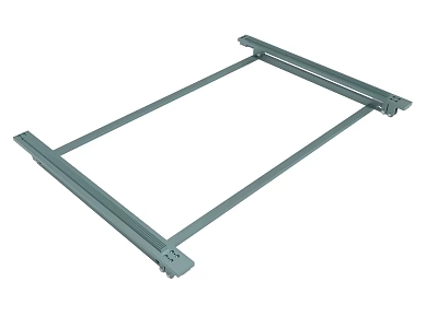 Sturdy Gray Steel Rectangular Frame With Cross Bars For Support Structure 3d model