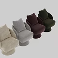 Modern Soft Upholstered Fabric Rotatable Leisure Chair With Comfortable Armrests And Multiple Optional Colors