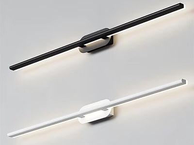 Modern LED Wall Sconce With Black And White Slim Design For Home Lighting Fixture 3d model