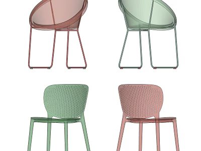 Modern Colorful Woven Single Chair With Stylish Lightweight Contemporary Design 3d model