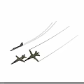 Camouflage Military Fighter Jet as Weapon with Number 123 and Combat Features