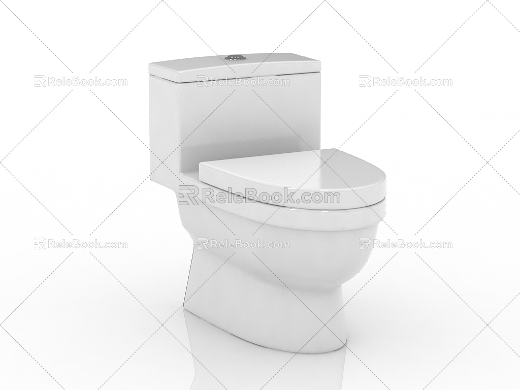 Modern toilet seat 3d model