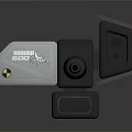 Futuristic Tactical Weapon With Long Barrel Gray Body And Silver Components